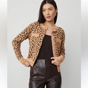 Ann Taylor Tan Leopard Print Cardigan✨